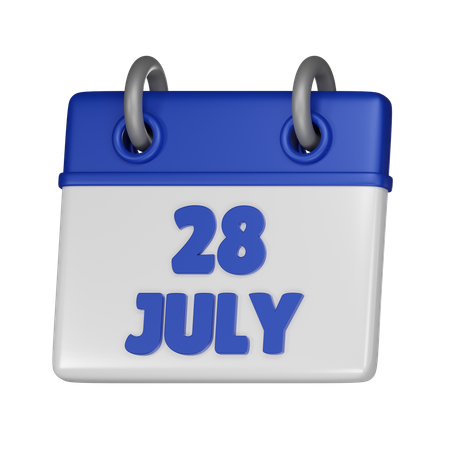 28 July  3D Icon