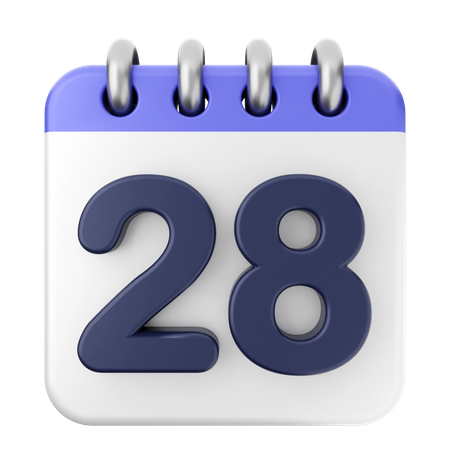 28. Kalender  3D Icon