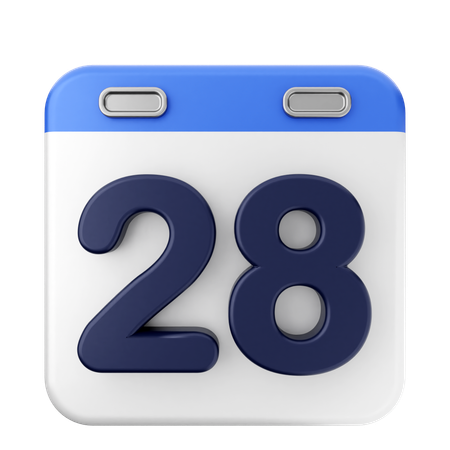 28. Kalender  3D Icon