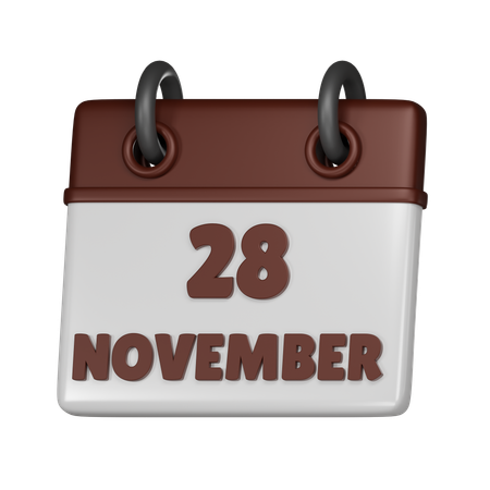 28 de noviembre  3D Icon