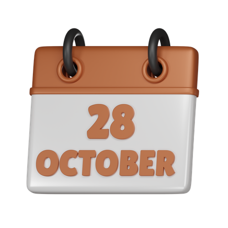 28. Oktober  3D Icon