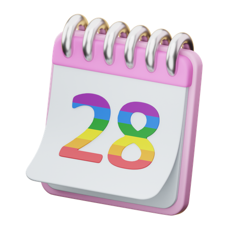 28. Pride Kalender  3D Icon
