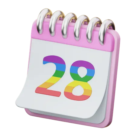 28. Pride Kalender  3D Icon