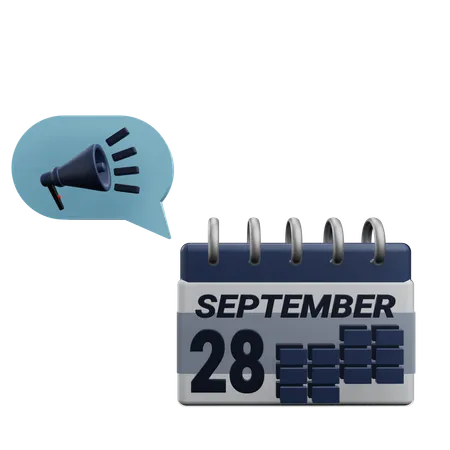 28. September  3D Icon