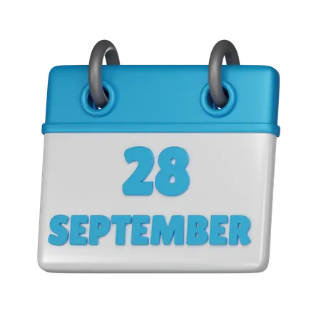 28 septembre  3D Icon