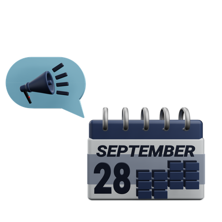 28 de septiembre  3D Icon