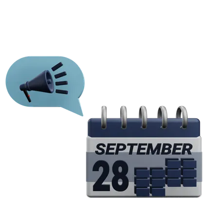 28 de septiembre  3D Icon