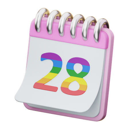 28 th Pride Calender  3D Icon