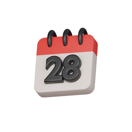 28th the twenty-eighth day  3D Icon