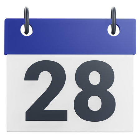 28th Twenty-Eight Day  3D Icon