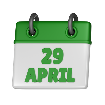 29 April  3D Icon