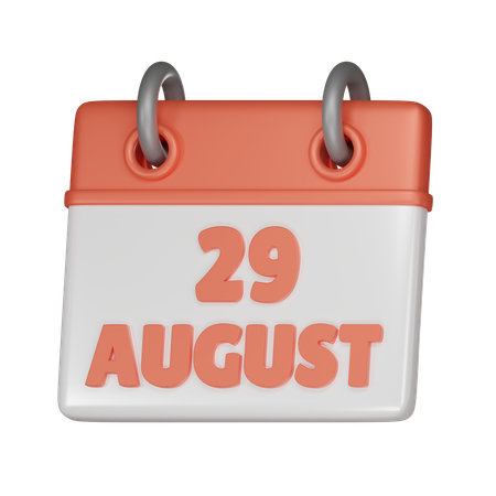 29 August  3D Icon