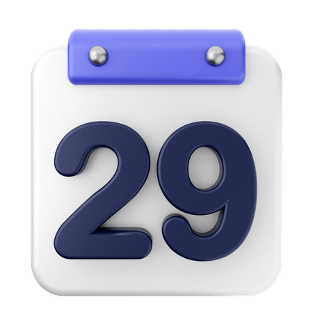 Calendario 29  3D Icon