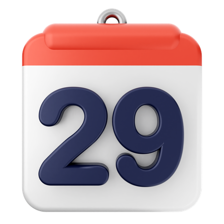 Calendario 29  3D Icon