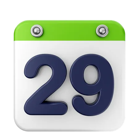 Calendario 29  3D Icon