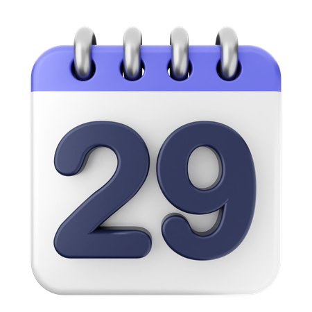 Calendario 29  3D Icon