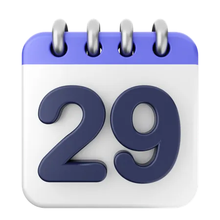 Calendario 29  3D Icon