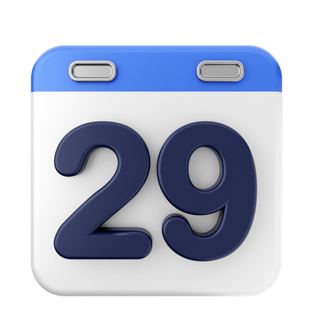 Calendario 29  3D Icon