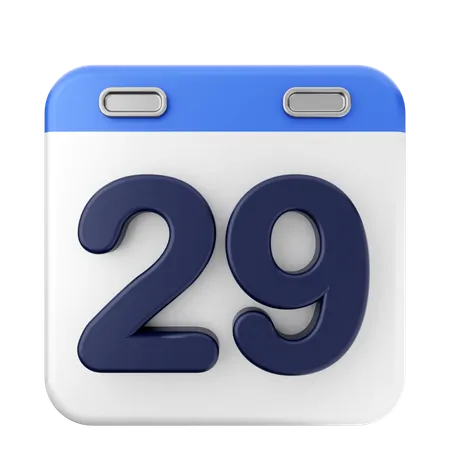 Calendario 29  3D Icon