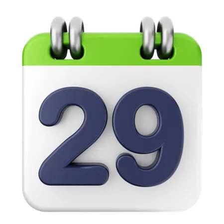 Calendario 29  3D Icon