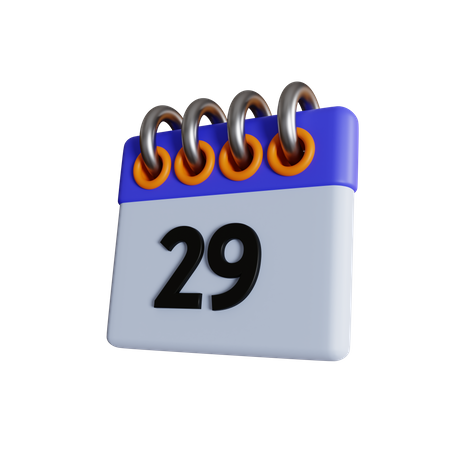 29. Datum  3D Icon