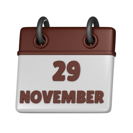 29 de novembro  3D Icon