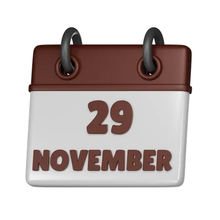 29 de novembro  3D Icon