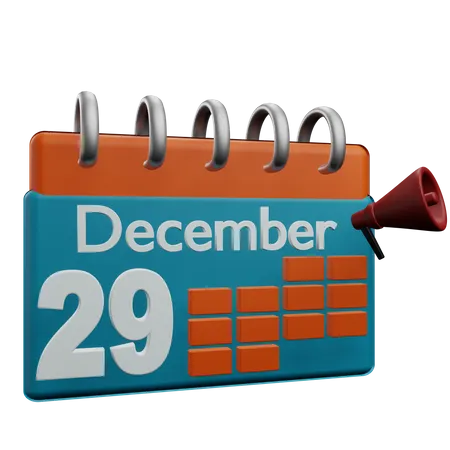 29 December  3D Icon