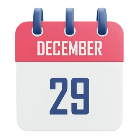 29 de diciembre  3D Icon