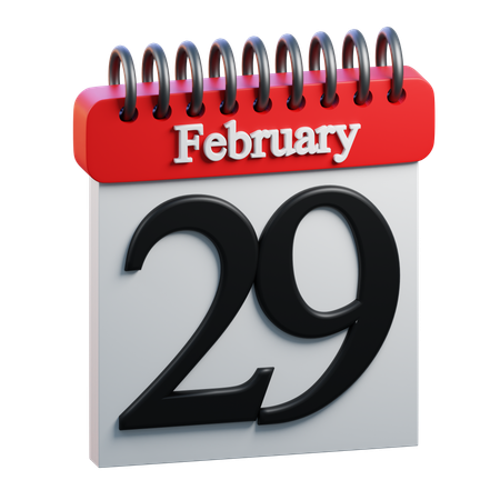29 février  3D Icon
