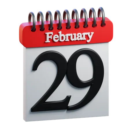 29 février  3D Icon