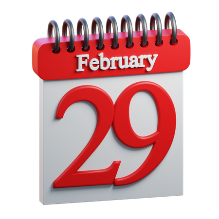 29 février  3D Icon