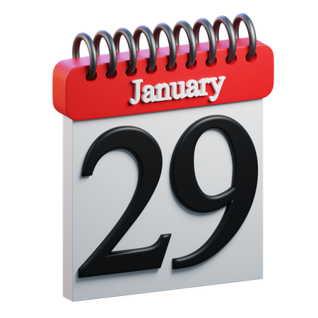 29 janvier  3D Icon