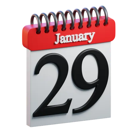 29 janvier  3D Icon