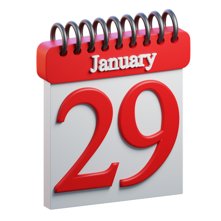 29 janvier  3D Icon