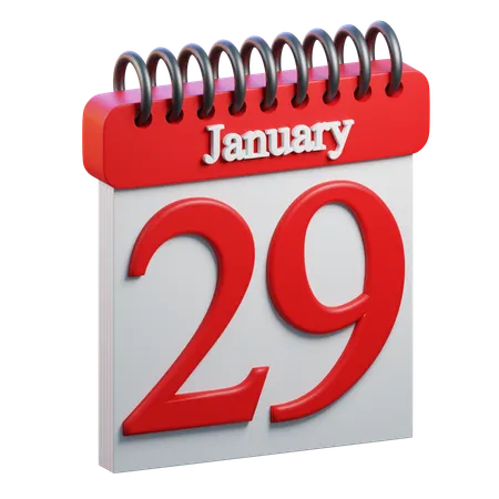 29 janvier  3D Icon