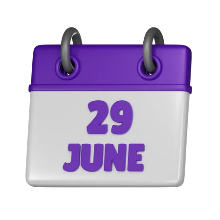 29 de junio  3D Icon