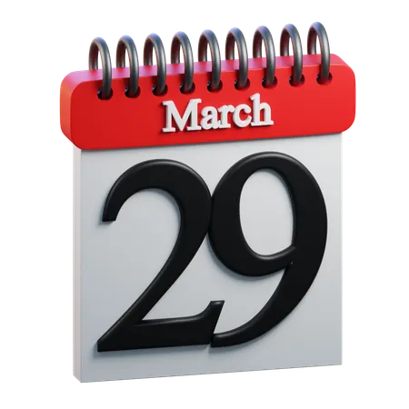 29. März  3D Icon