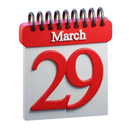 29. März  3D Icon