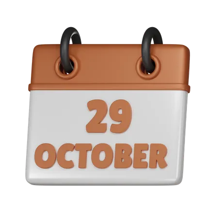 29 October  3D Icon