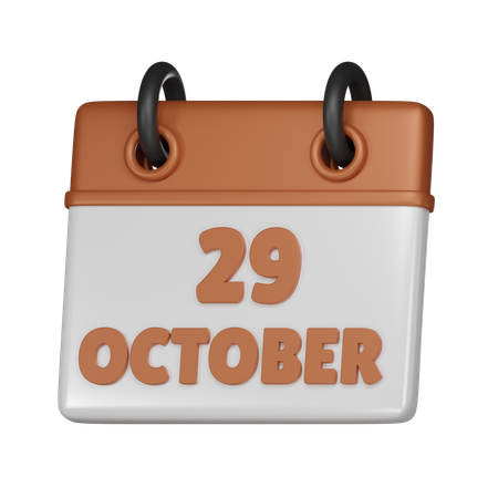 29. Oktober  3D Icon