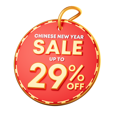 29 Percentage Discount  3D Icon