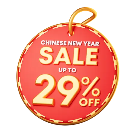 29 Percentage Discount  3D Icon
