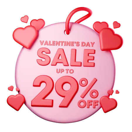 29 Percentage Discount  3D Icon