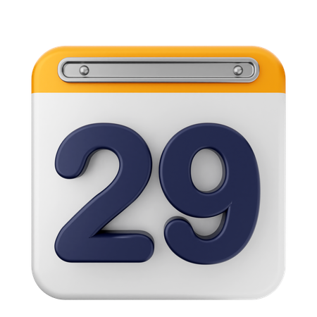 29e calendrier  3D Icon