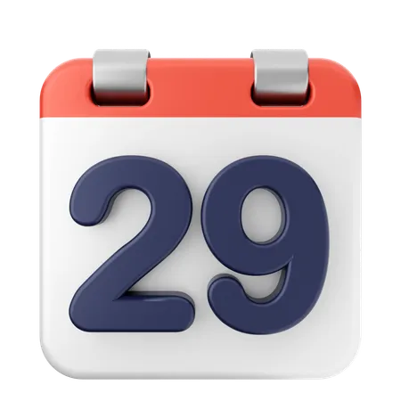 29º calendário  3D Icon