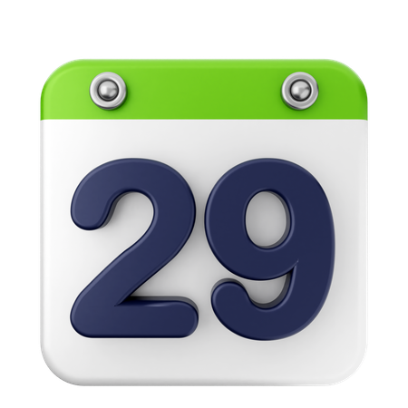 29th Calendar  3D Icon