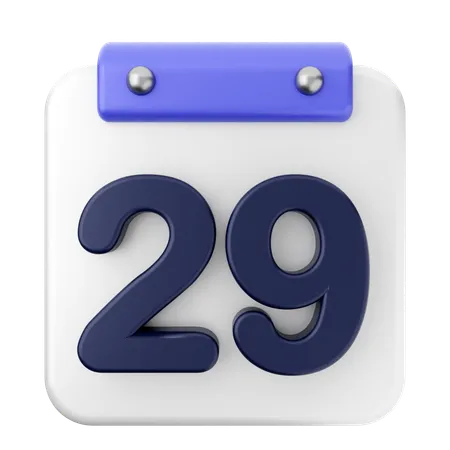 29th Calendar  3D Icon