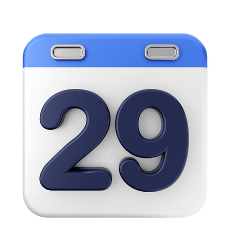 29th Calendar  3D Icon