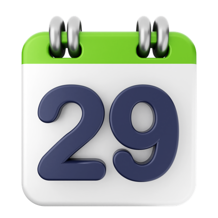 29th Calendar  3D Icon